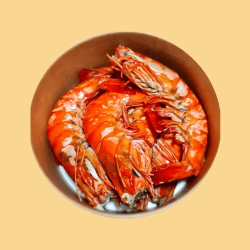 Steamed Large Prawns